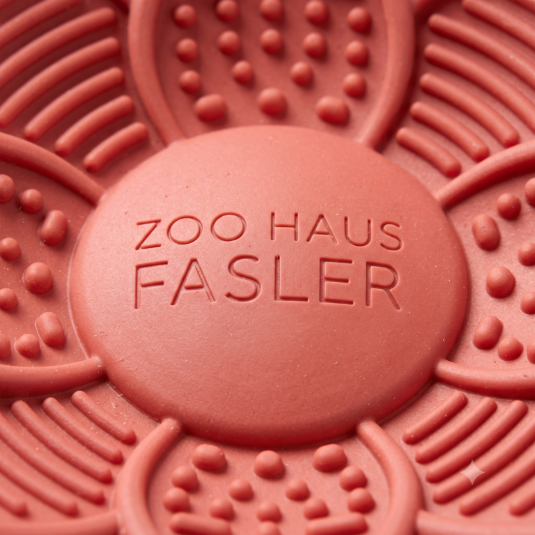 Zoo Haus Fasler Lotus Silicone Dog Lick Mat - Calming Slow Feeder & Treat Pad for Anxiety Relief (Coral) - Image 3